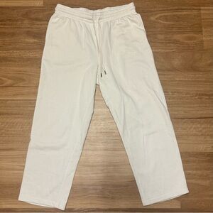H&M white wide-leg sweatpants